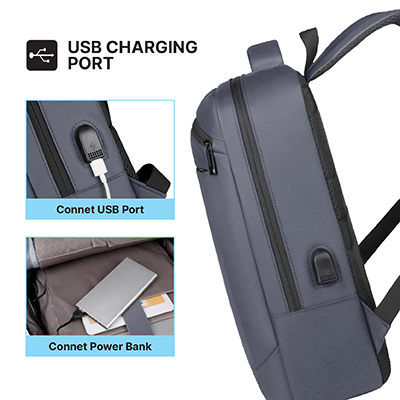 15.6" DOLLY Laptop Backpack with External USB Port 10